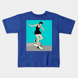 Retro Skateboarder Kids T-Shirt